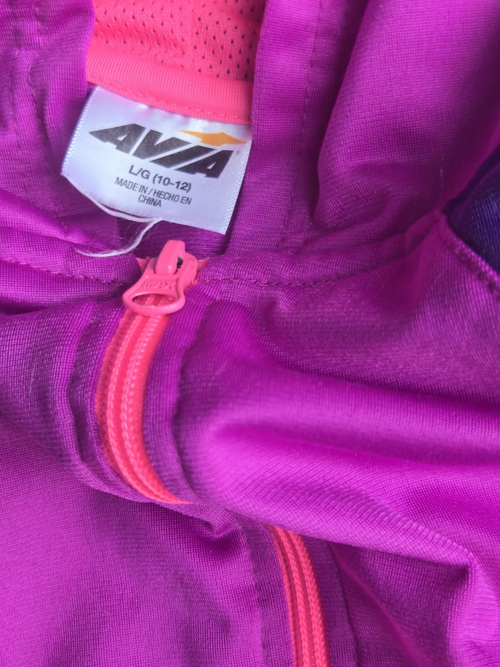 Avia Pink & Purple Hooded Active Lightweight Jacket